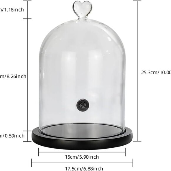 Smoking Cloche For Food Drinks With Wood Base, Cocktails Smoke Infuser Accessory - Picture 10 of 10